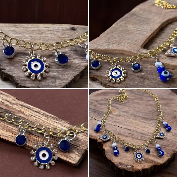 Evil eye charm necklace. 19” - Picture 11 of 16